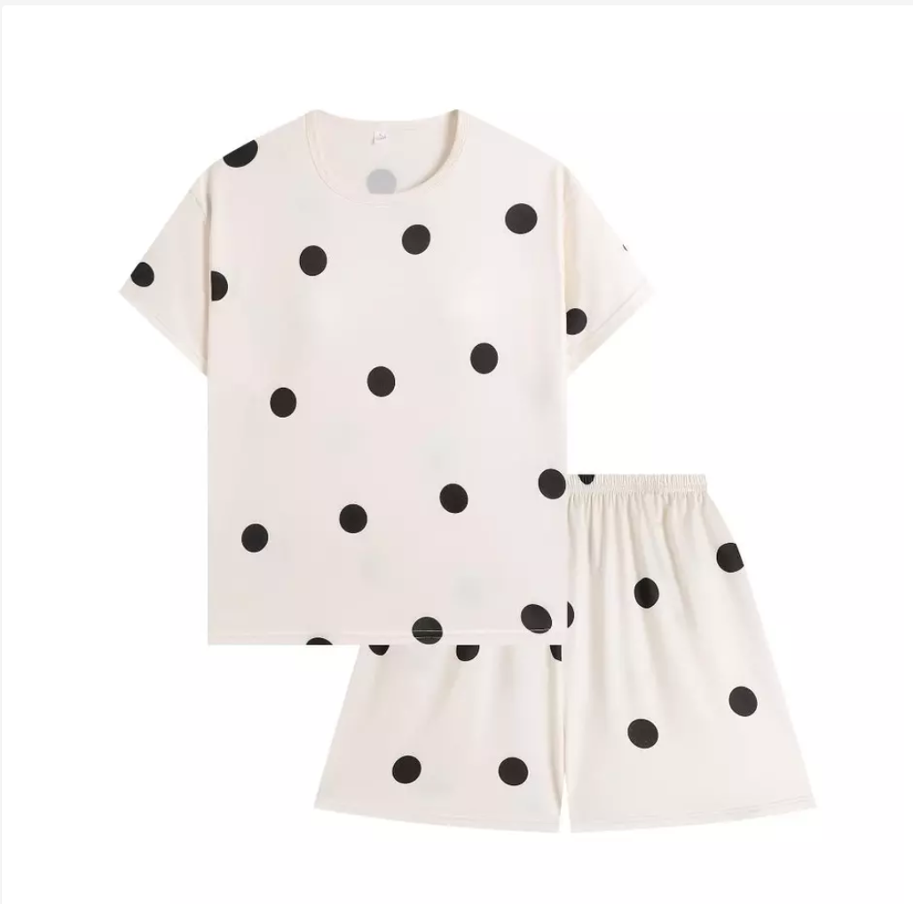 Women’s Pajama Set Soft Shorts Set with Built-In Bra