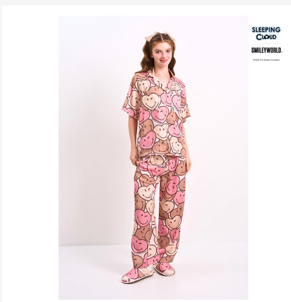 Women’s Lyocell Pajama Set  Short Sleeve Top & Long Pants