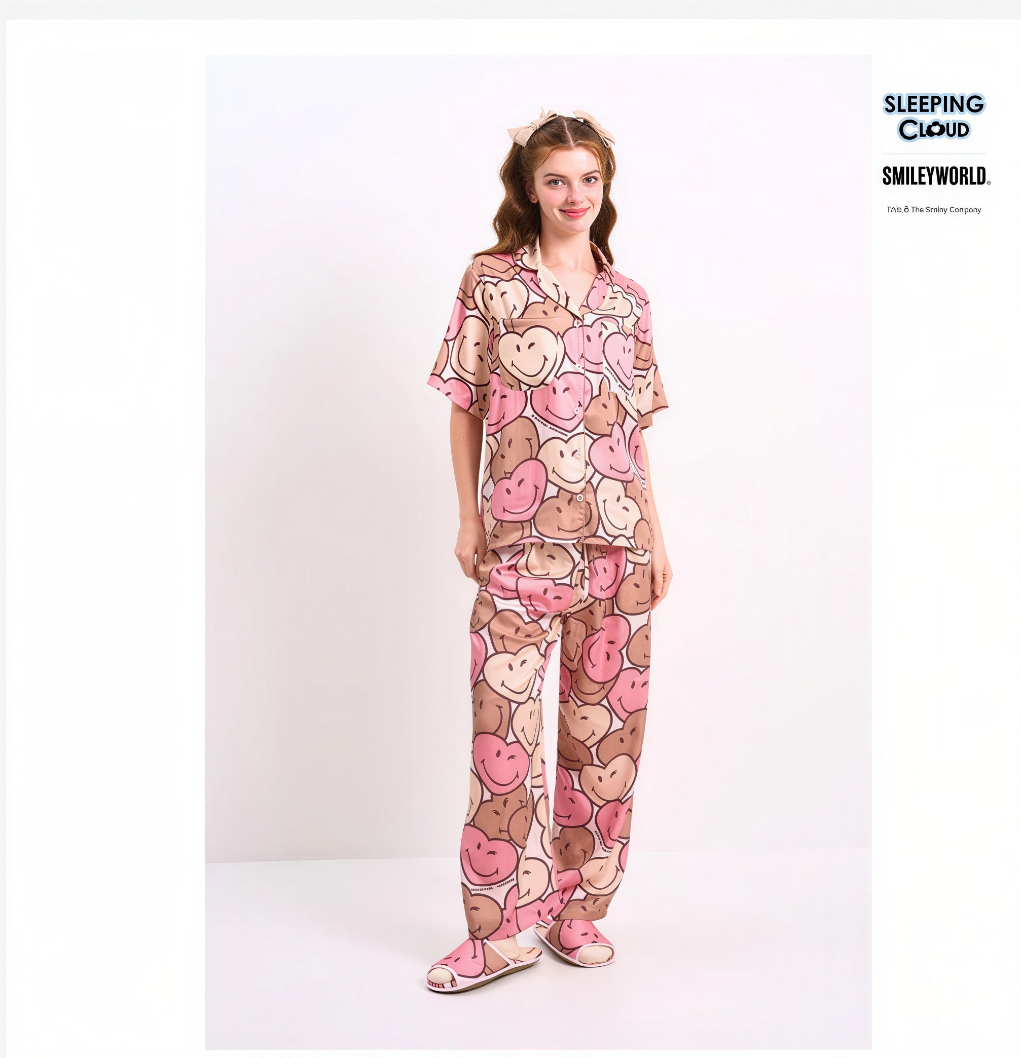 Women’s Lyocell Pajama Set  Short Sleeve Top & Long Pants