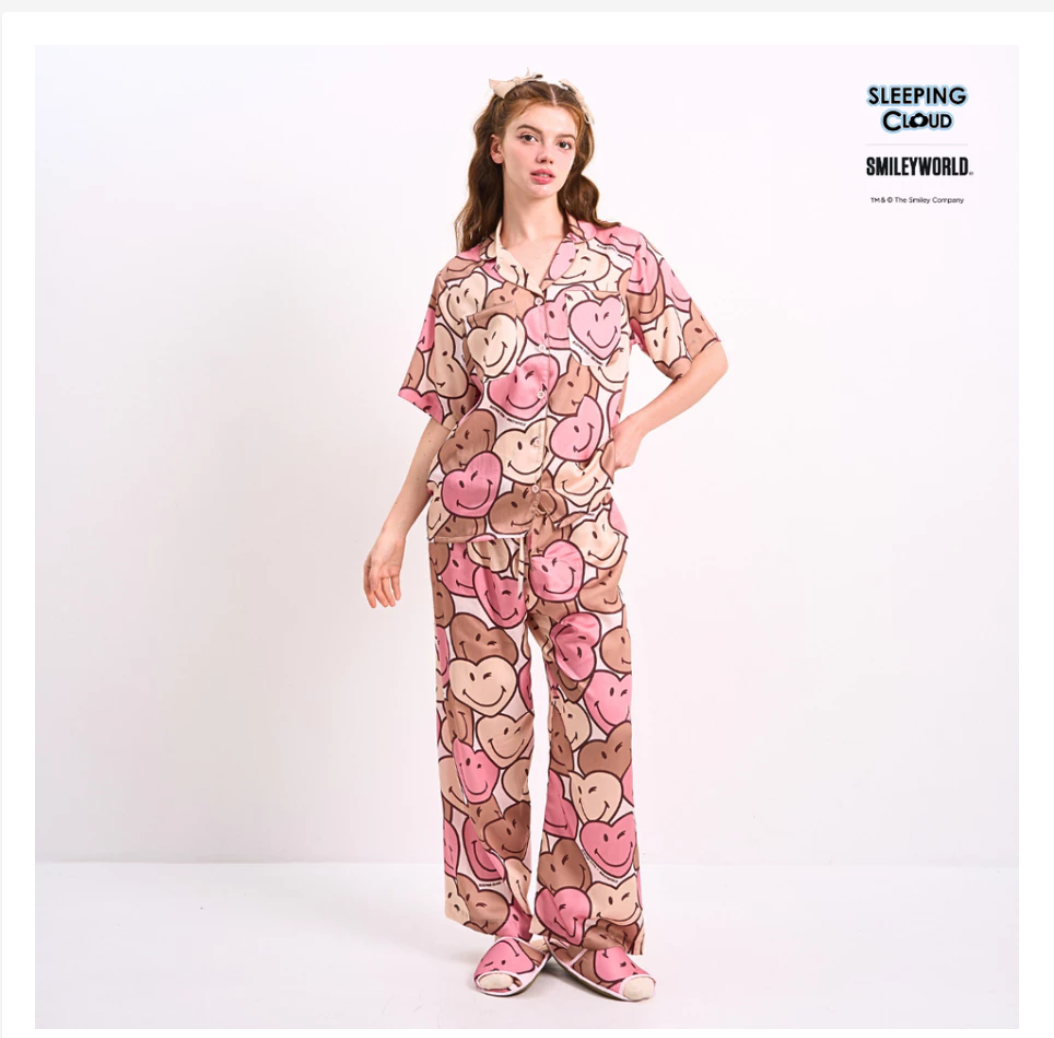 Women’s Lyocell Pajama Set  Short Sleeve Top & Long Pants