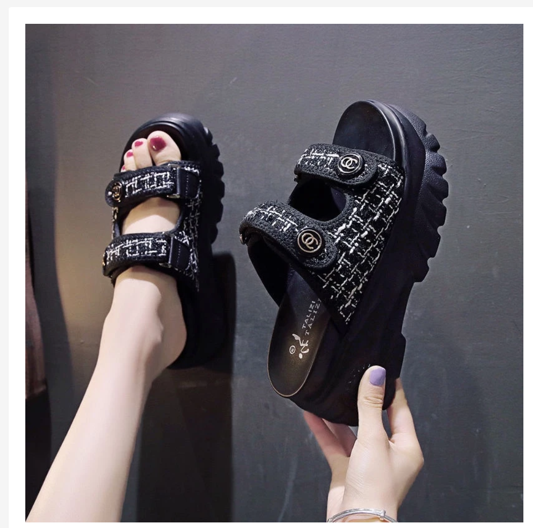 Korean Style Platform Sandals  Elevated Everyday Comfort