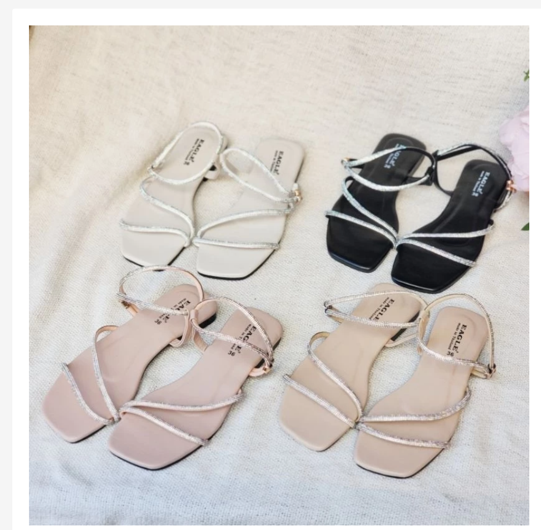 Women’s Crystal Strap Sandals  Elegant Sparkle Style