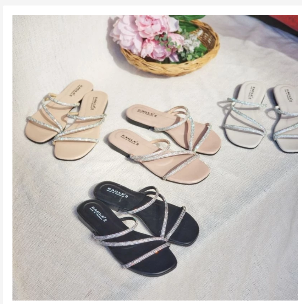 Women’s Crystal Strap Sandals  Elegant Sparkle Style