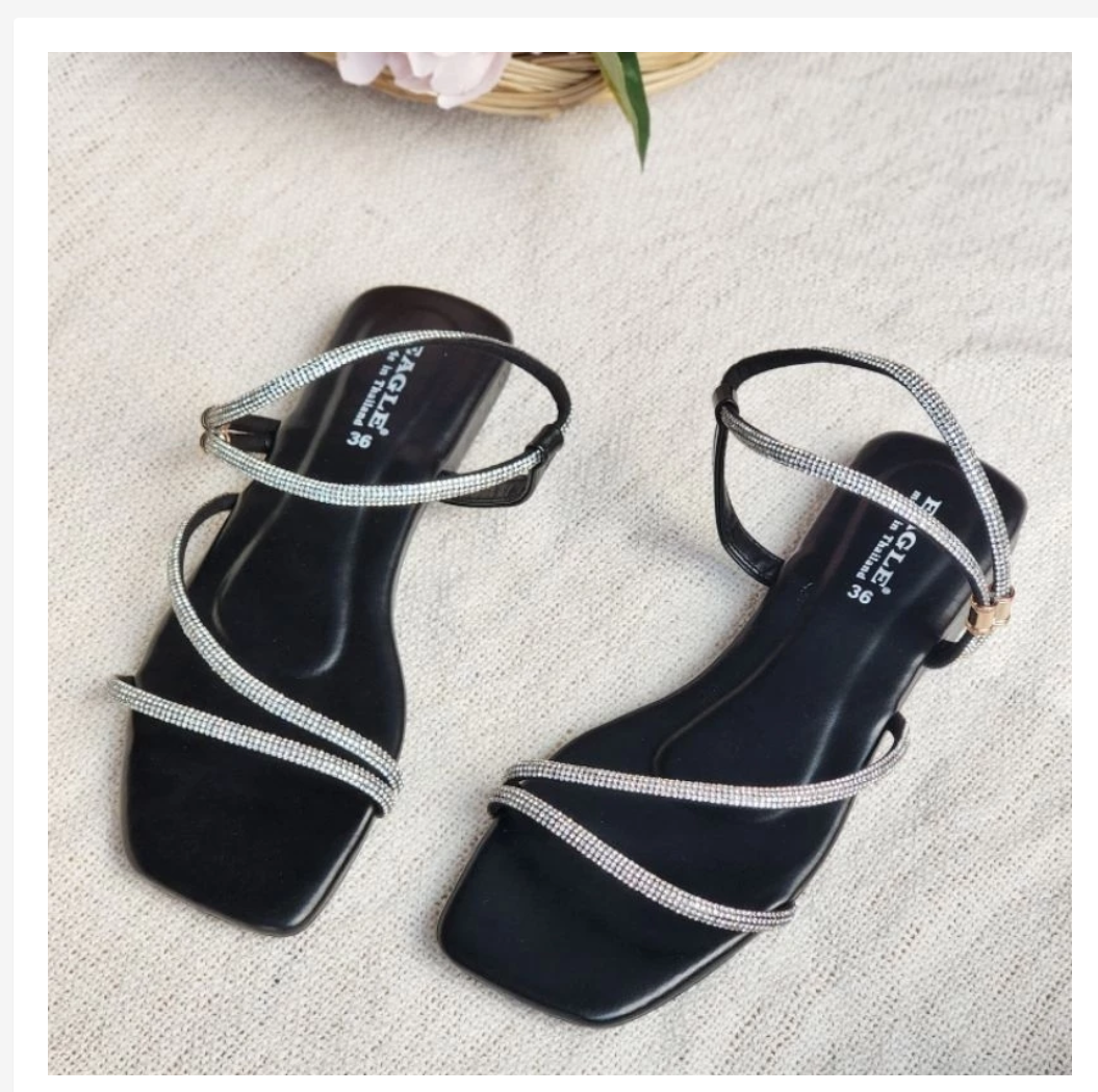 Women’s Crystal Strap Sandals  Elegant Sparkle Style
