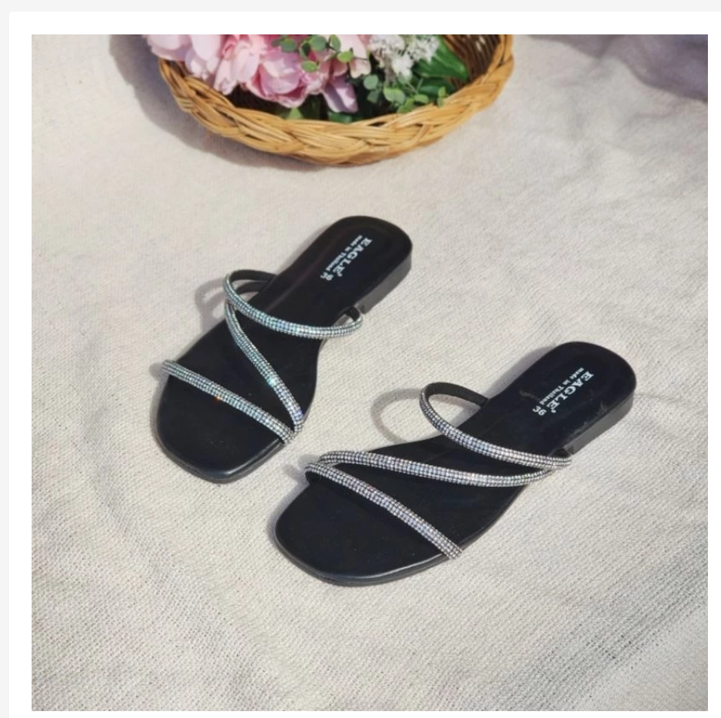 Women’s Crystal Strap Sandals  Elegant Sparkle Style