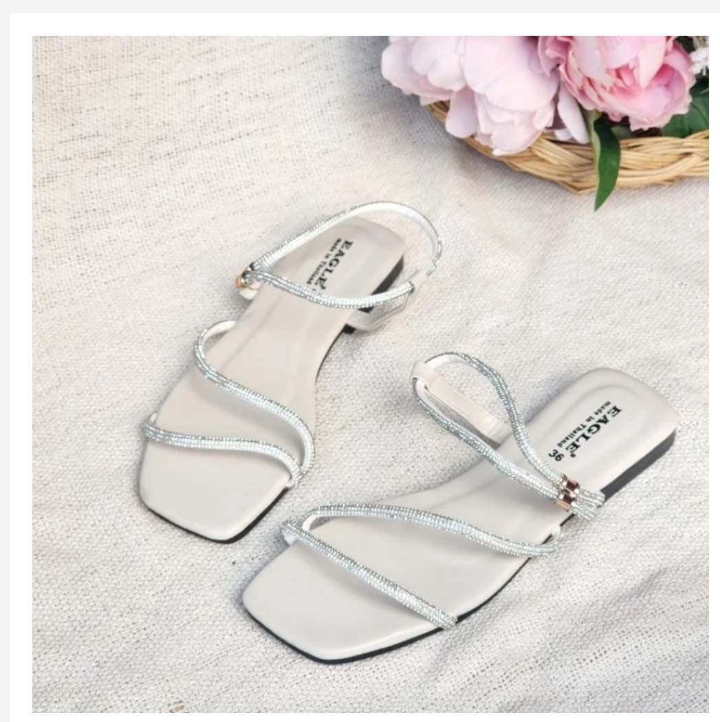 Women’s Crystal Strap Sandals  Elegant Sparkle Style