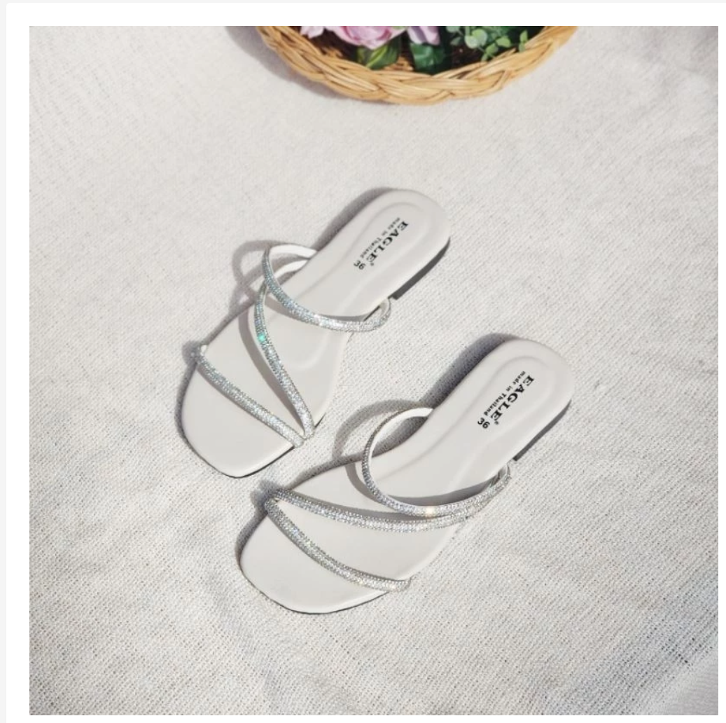 Women’s Crystal Strap Sandals  Elegant Sparkle Style