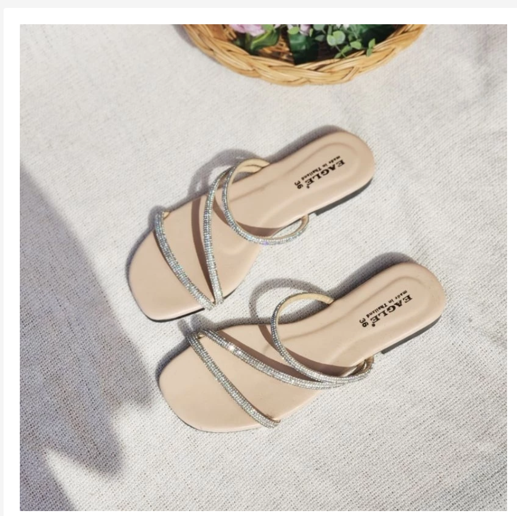 Women’s Crystal Strap Sandals  Elegant Sparkle Style