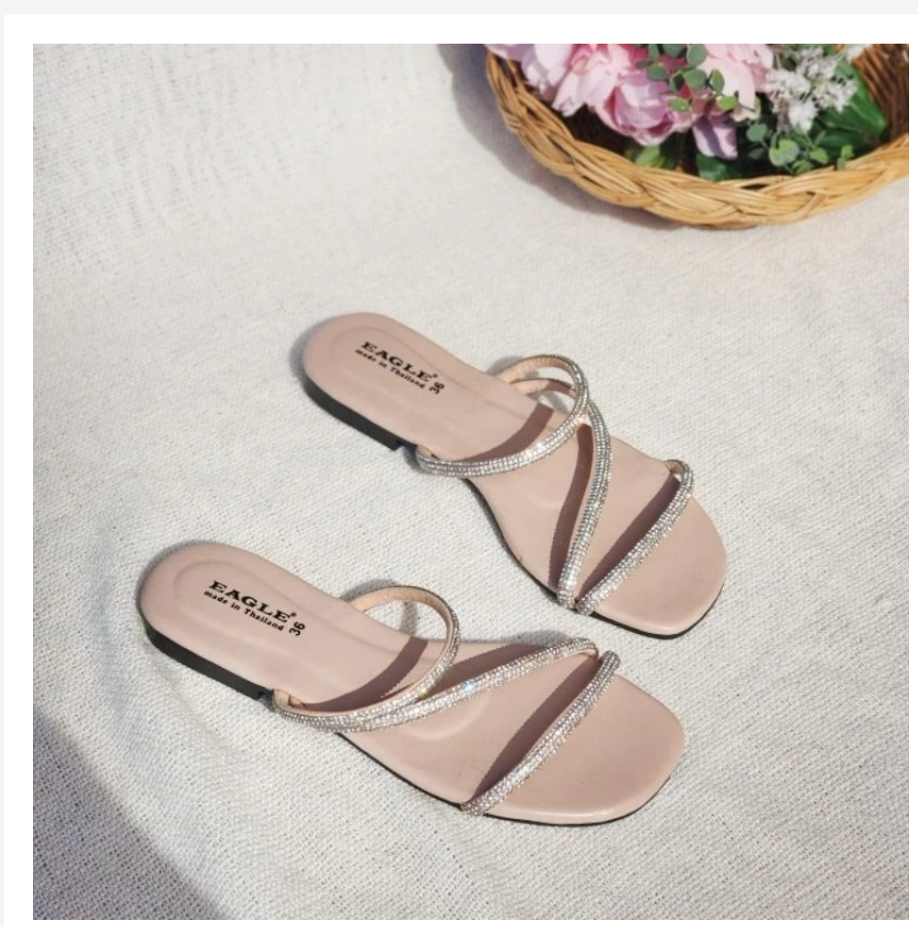 Women’s Crystal Strap Sandals  Elegant Sparkle Style