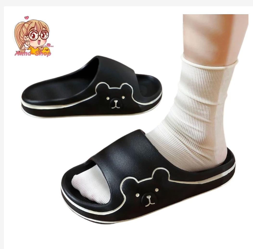 Women’s Cute Bear Slippers  Korean Style Cozy Comfort