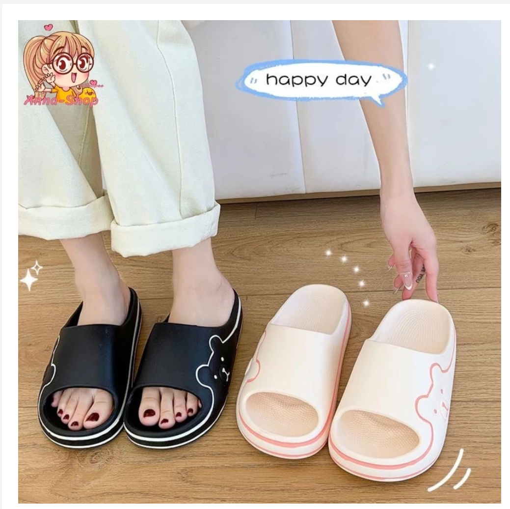 Women’s Cute Bear Slippers  Korean Style Cozy Comfort