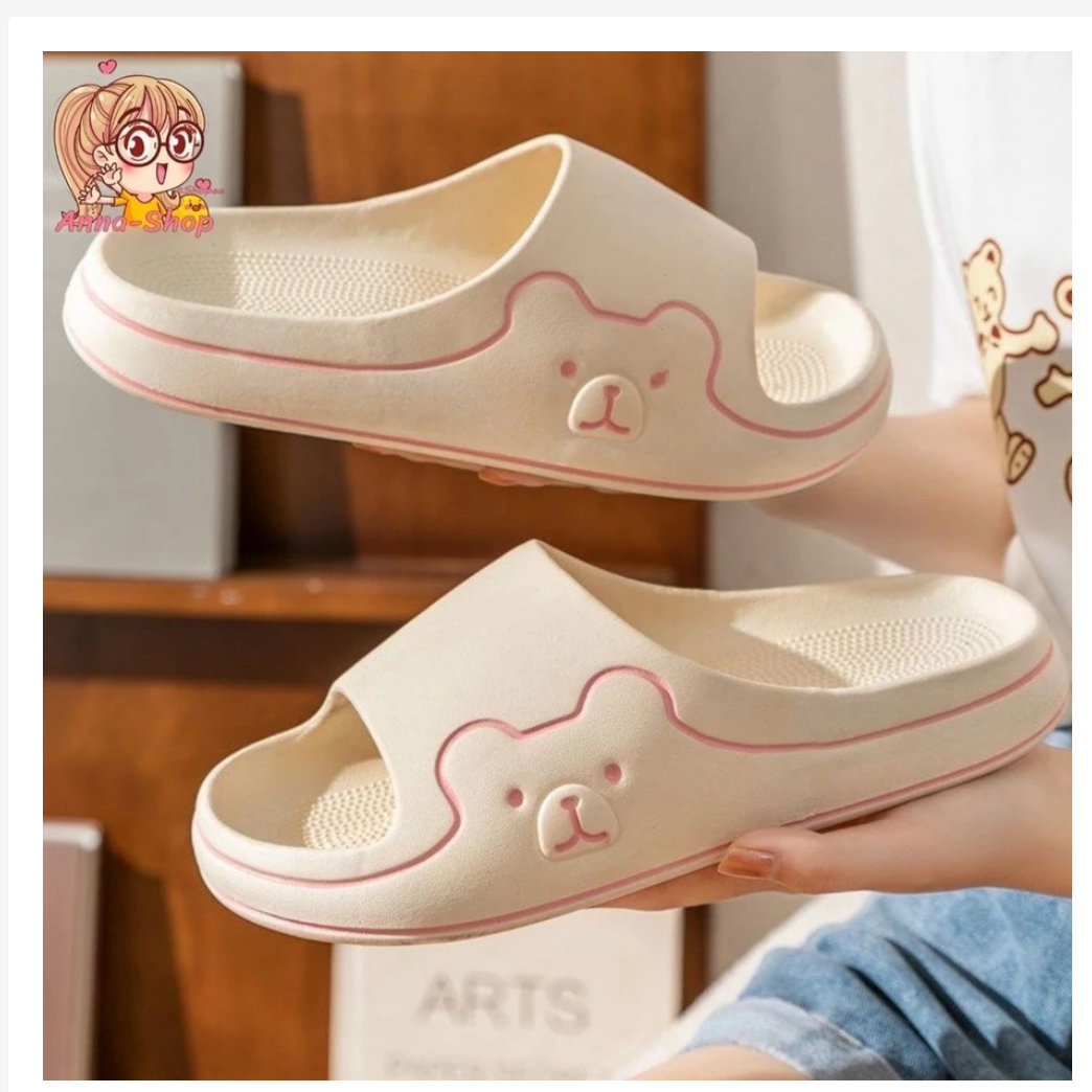 Women’s Cute Bear Slippers  Korean Style Cozy Comfort