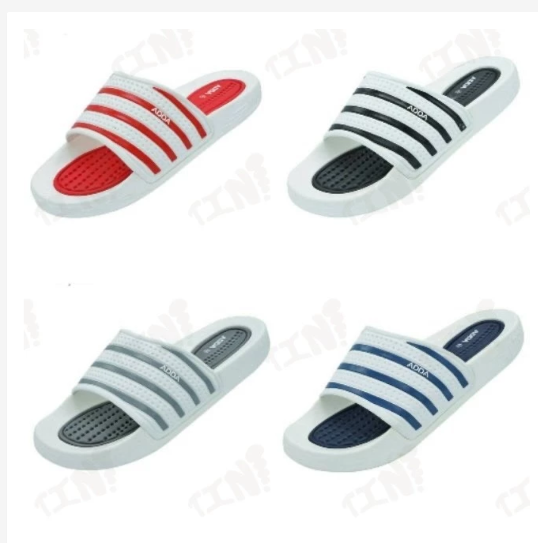 ADDA Stripe Slides  Sporty Everyday Comfort