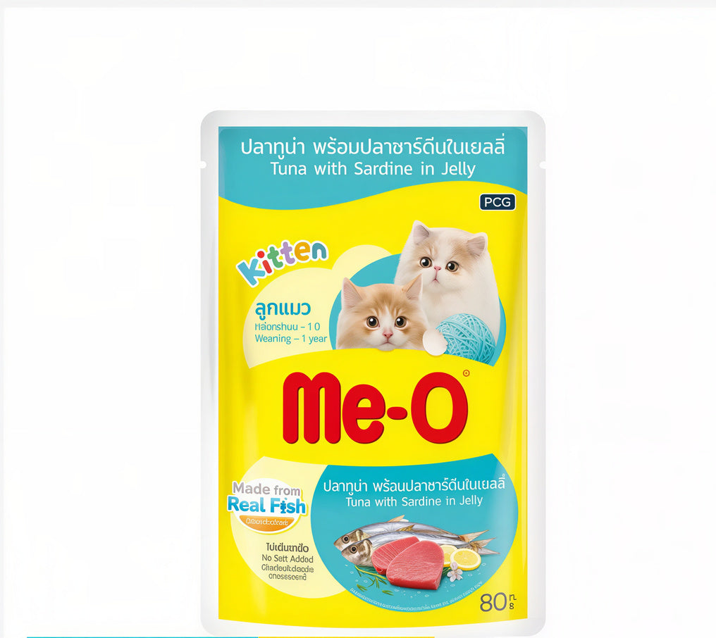 Me-O Wet Cat Food Pouch 80g – 14 Recipes