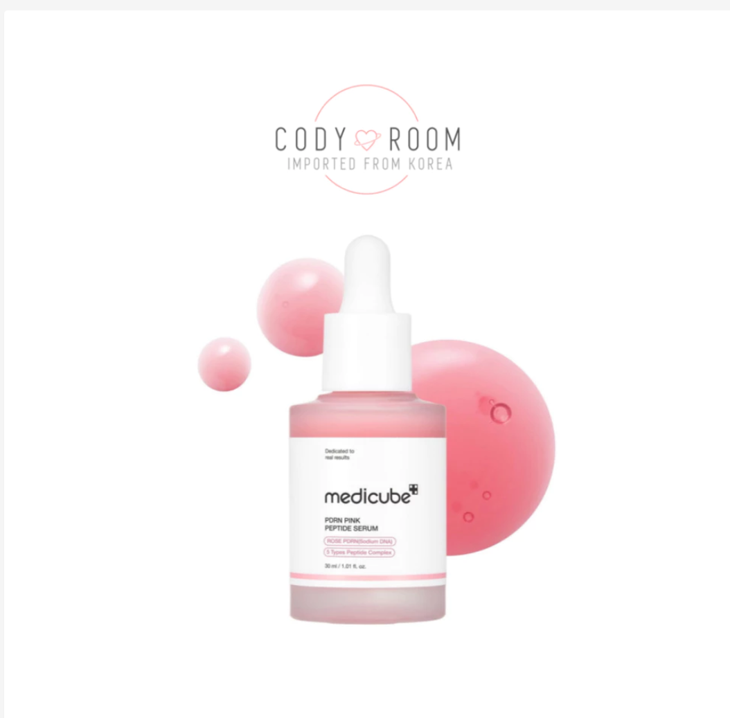 Medicube PDRN Pink Peptide Serum Korean Glass Skin Firming Glow
