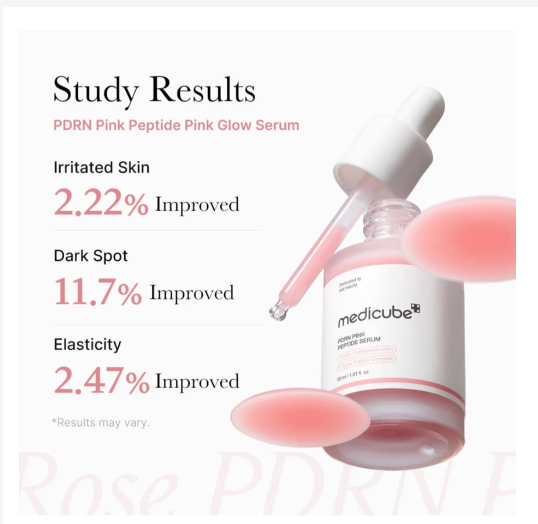 Medicube PDRN Pink Peptide Serum Korean Glass Skin Firming Glow