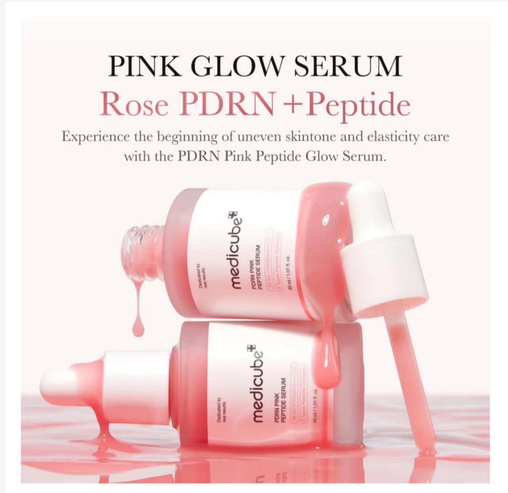 Medicube PDRN Pink Peptide Serum Korean Glass Skin Firming Glow