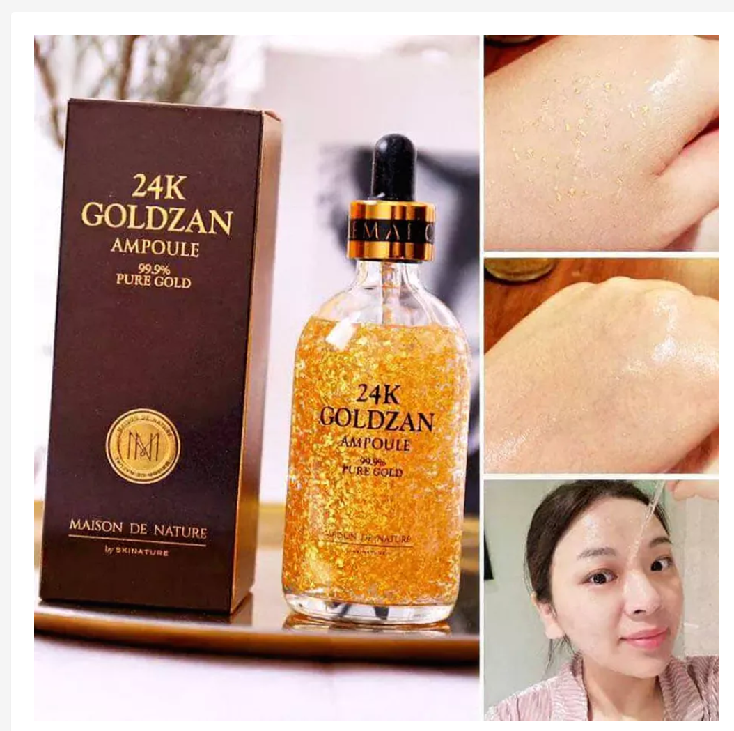 Goldzan 24K Gold Serum Hydrating Glow Radiant Skin Luxury Care