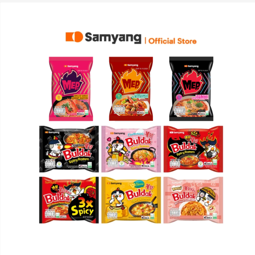 Samyang Buldak Spicy Ramen Korean Instant Noodles Multiple Flavors