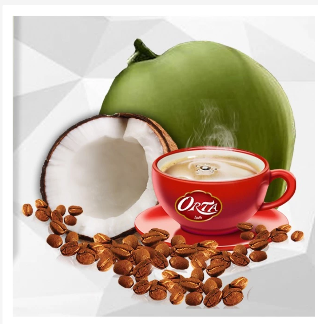 Coconut Coffee Instant Mix Arabica Coffee Sachets 8 Pack