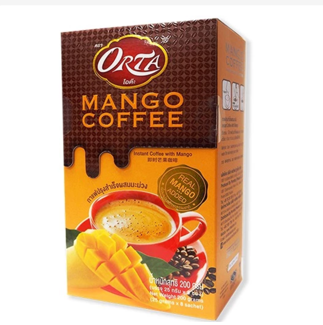 Mango Coffee Instant Mix Arabica Tropical Flavor 8 Sachets
