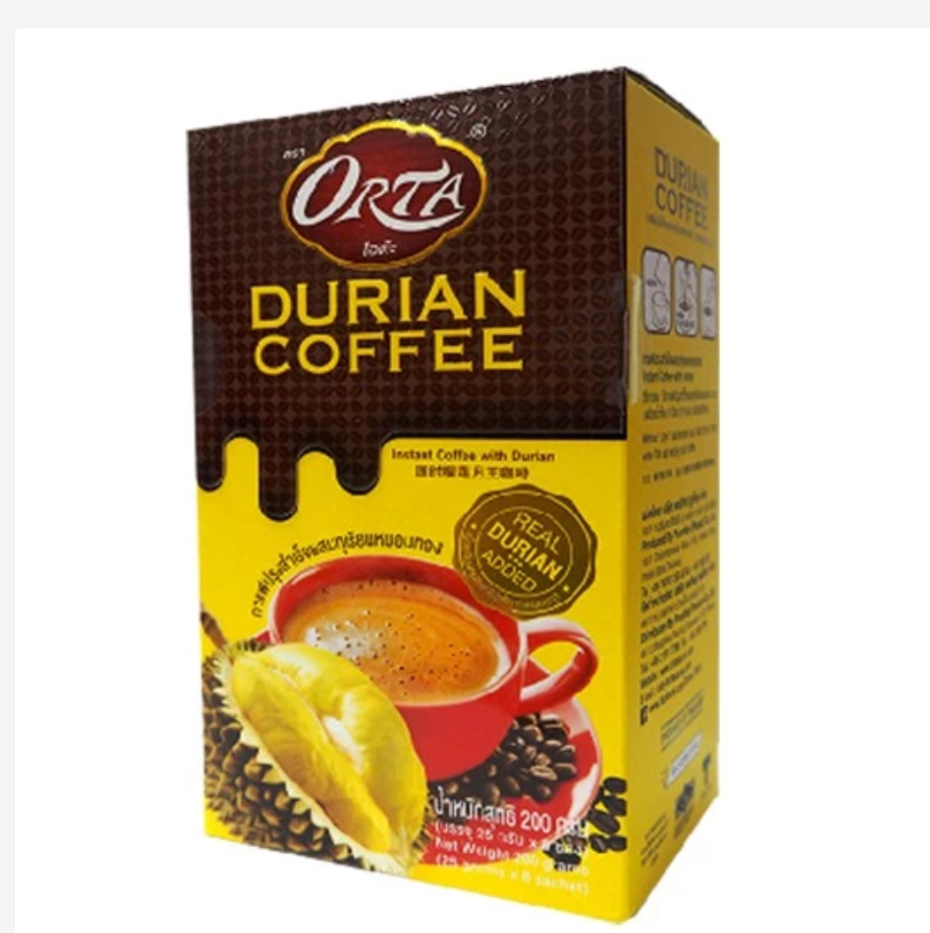 Durian Coffee Instant Mix Arabica Exotic Flavor 8 Sachets