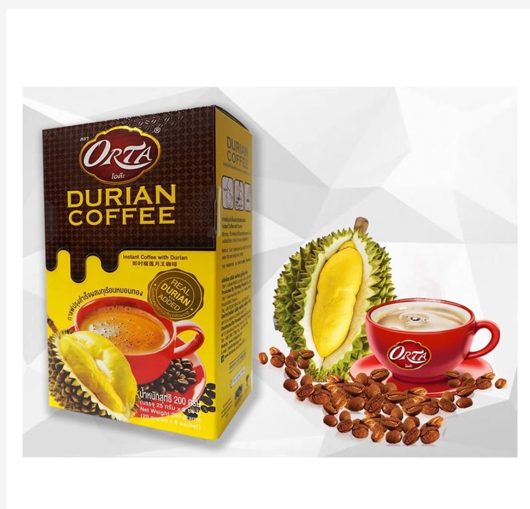 Durian Coffee Instant Mix Arabica Exotic Flavor 8 Sachets