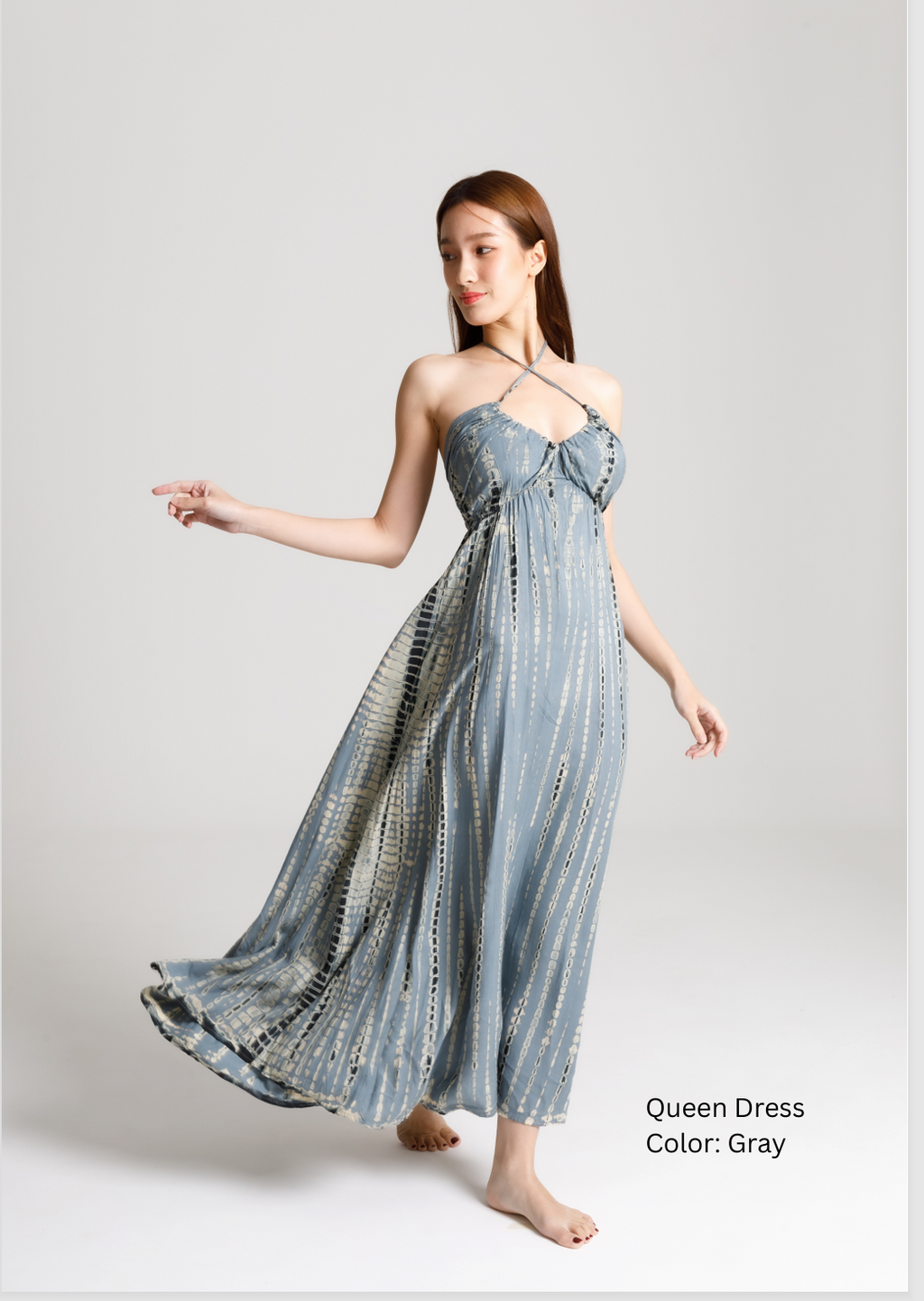 QUEEN Flow Dress Open Back Tropical Summer Dress
