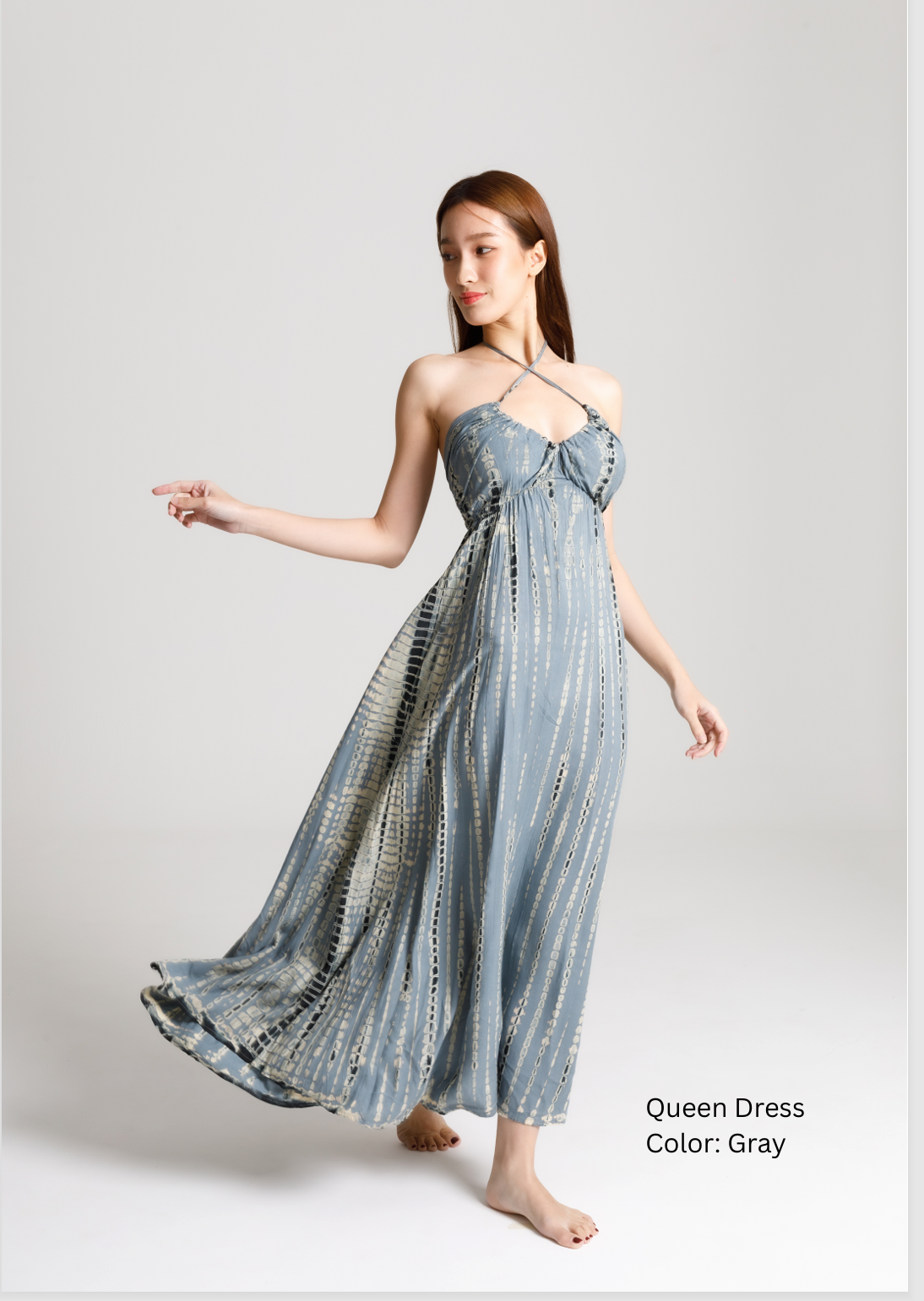 QUEEN Flow Dress Open Back Tropical Summer Dress