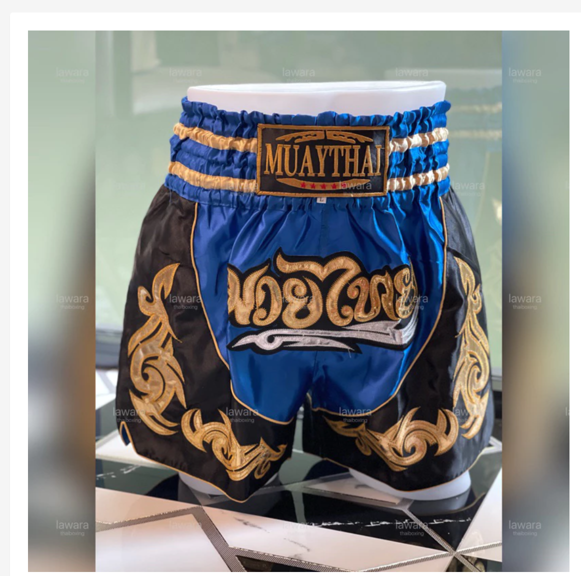 Thai Embroidered Muay Thai Shorts, Traditional Side Pattern