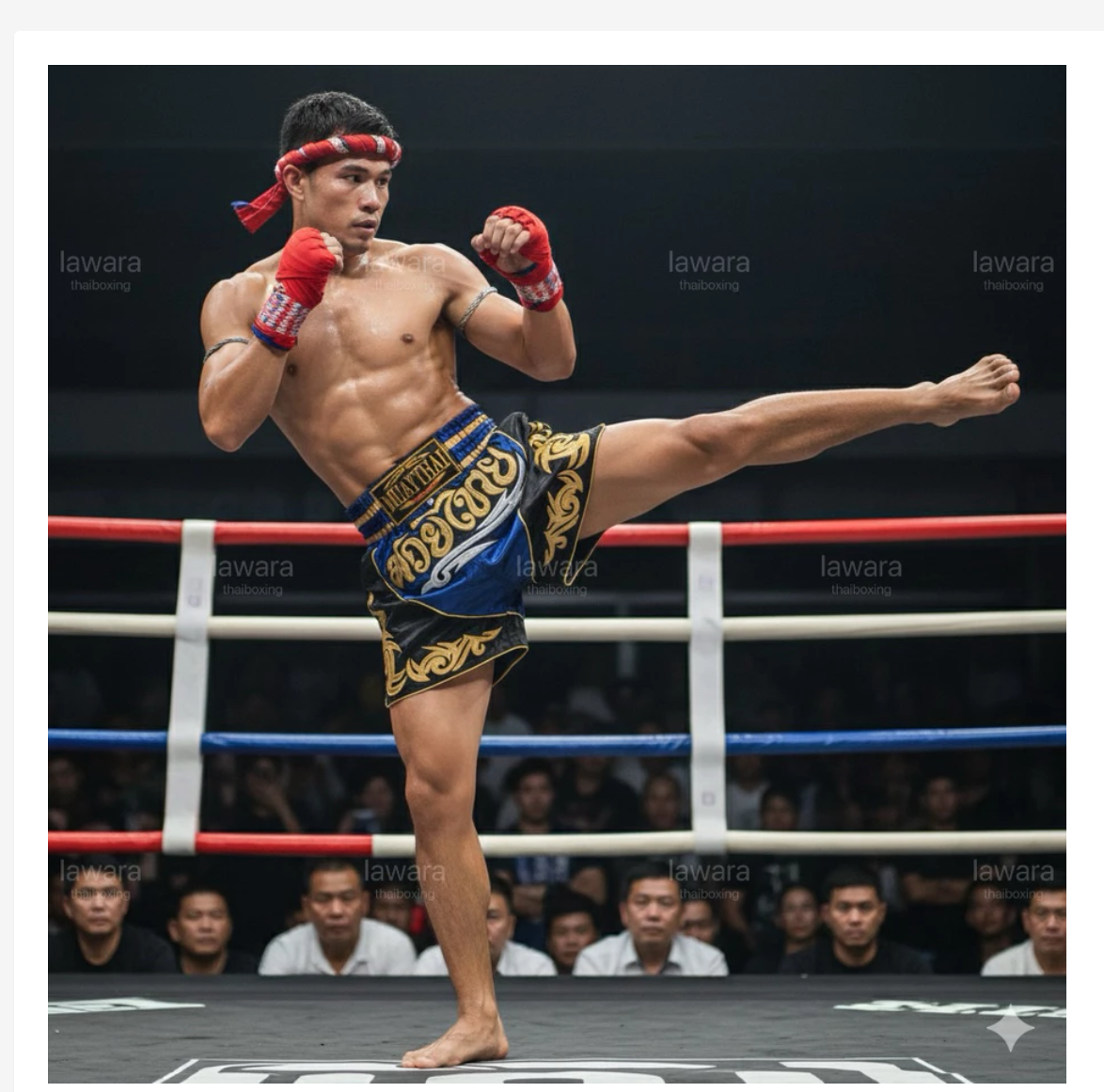 Thai Embroidered Muay Thai Shorts, Traditional Side Pattern
