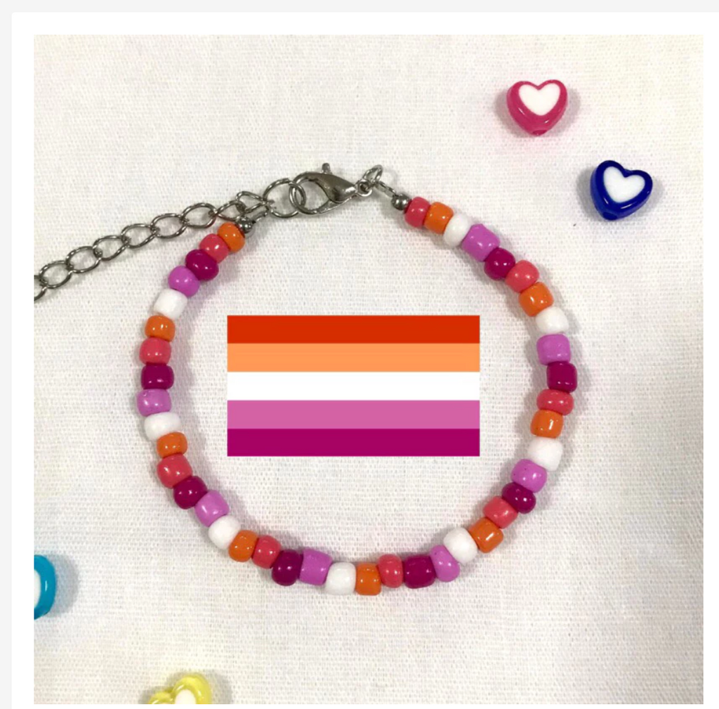Handmade Pride Rainbow Beaded Bracelet