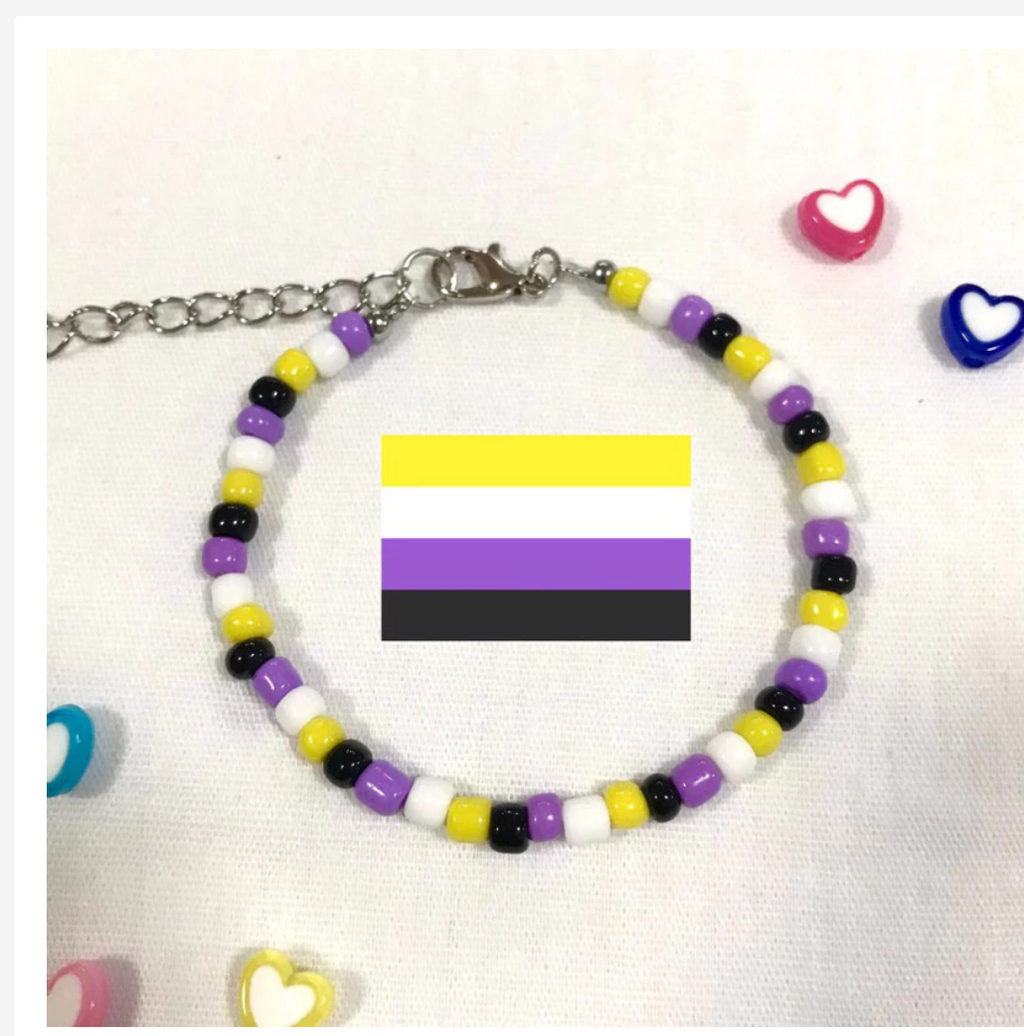 Handmade Pride Rainbow Beaded Bracelet
