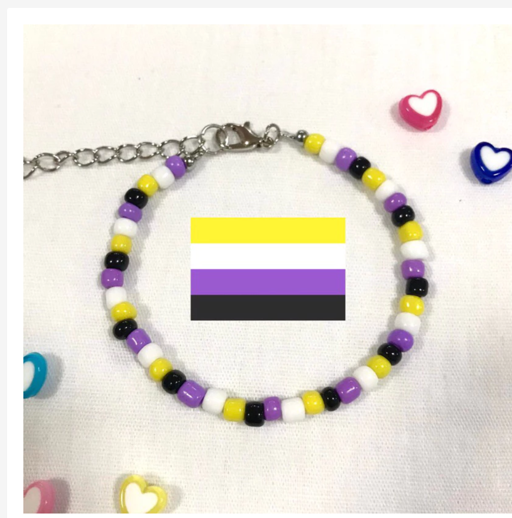 Handmade Pride Rainbow Beaded Bracelet