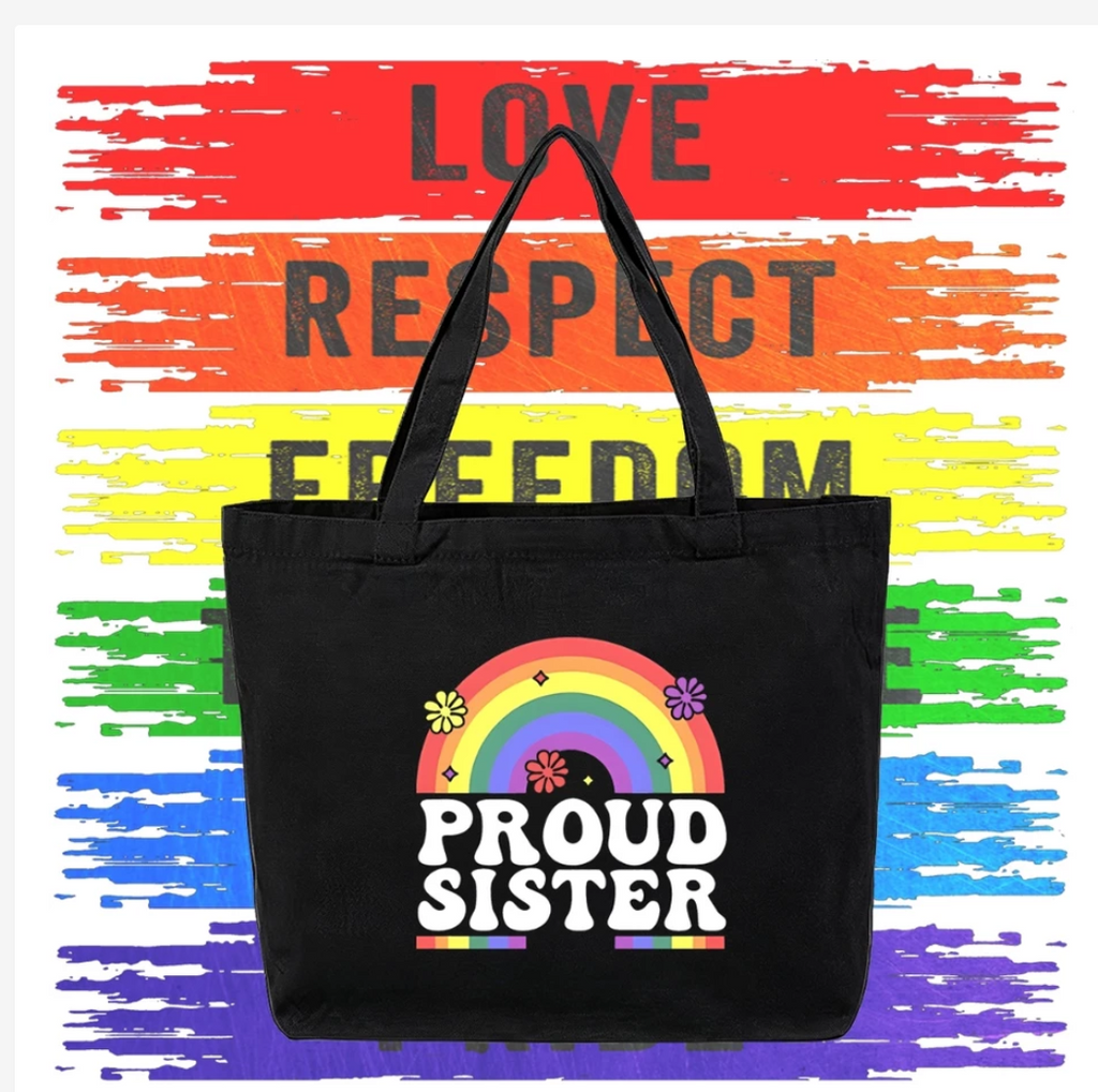 Thailand Pride Rainbow Tote Bag, Lightweight Canvas Shoulder Bag