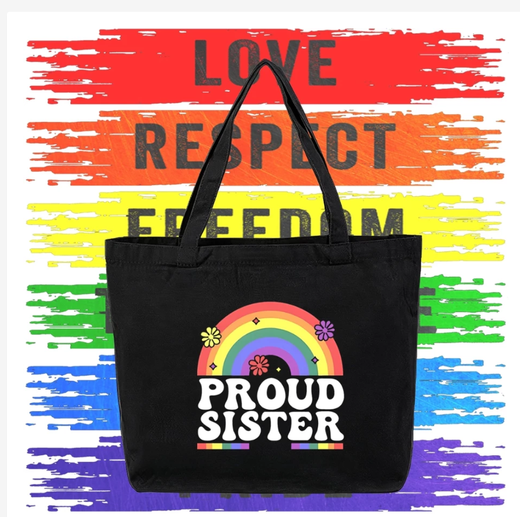 Thailand Pride Rainbow Tote Bag, Lightweight Canvas Shoulder Bag