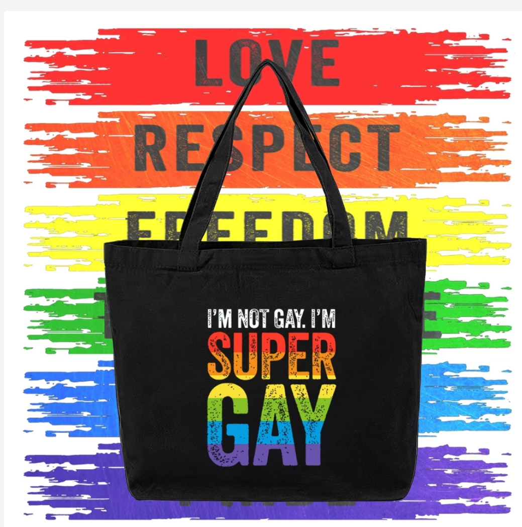 Thailand Pride Rainbow Tote Bag, Lightweight Canvas Shoulder Bag