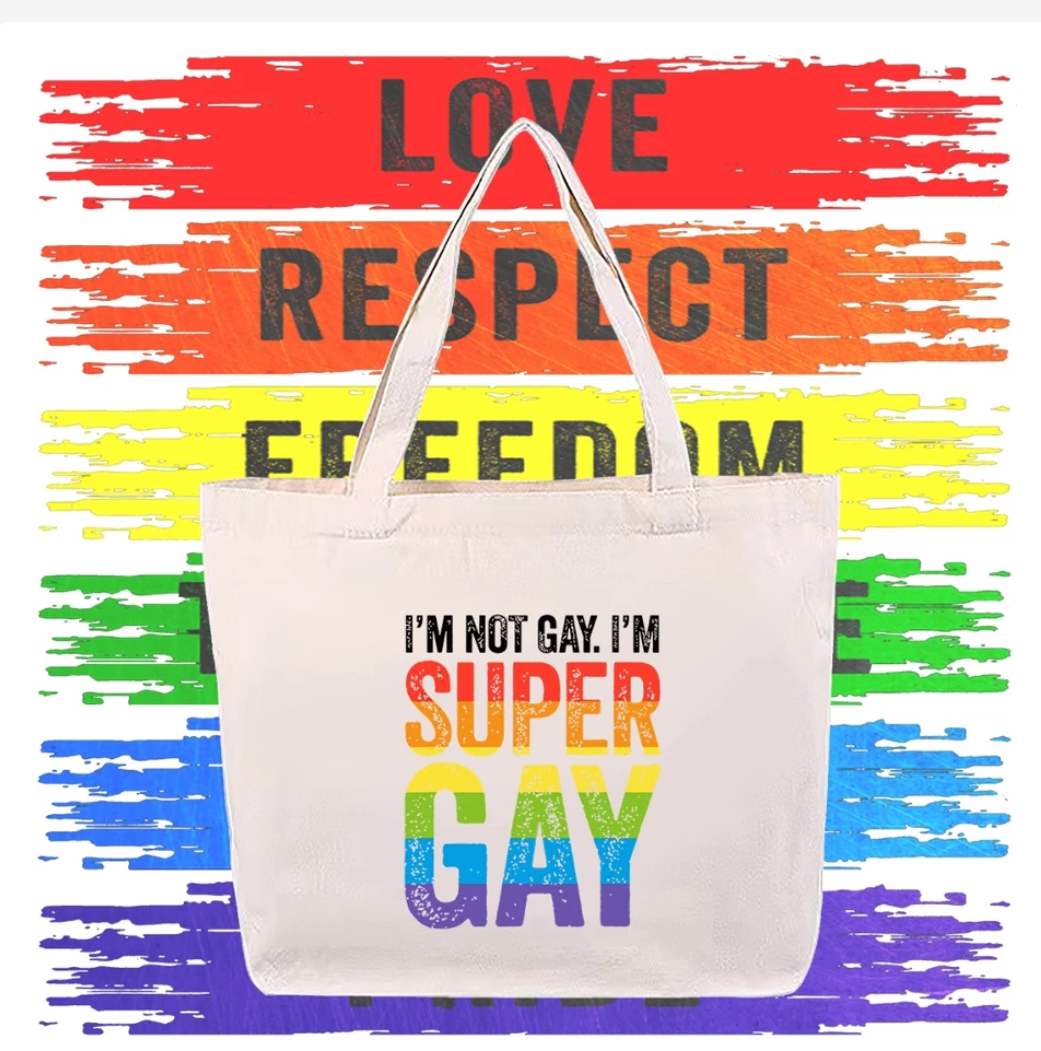 Thailand Pride Rainbow Tote Bag, Lightweight Canvas Shoulder Bag