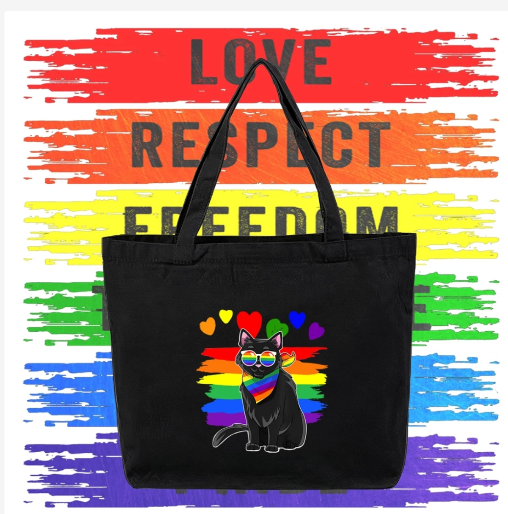 Thailand Pride Rainbow Tote Bag, Lightweight Canvas Shoulder Bag
