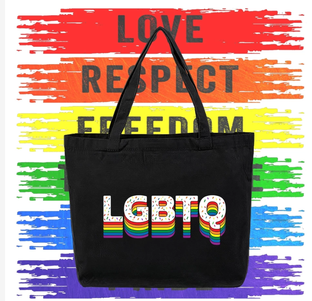 Thailand Pride Rainbow Tote Bag, Lightweight Canvas Shoulder Bag