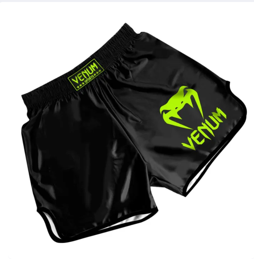 Muay Thai Boxing Shorts, Quick-Dry Training Shorts for MMA and Combat Sports