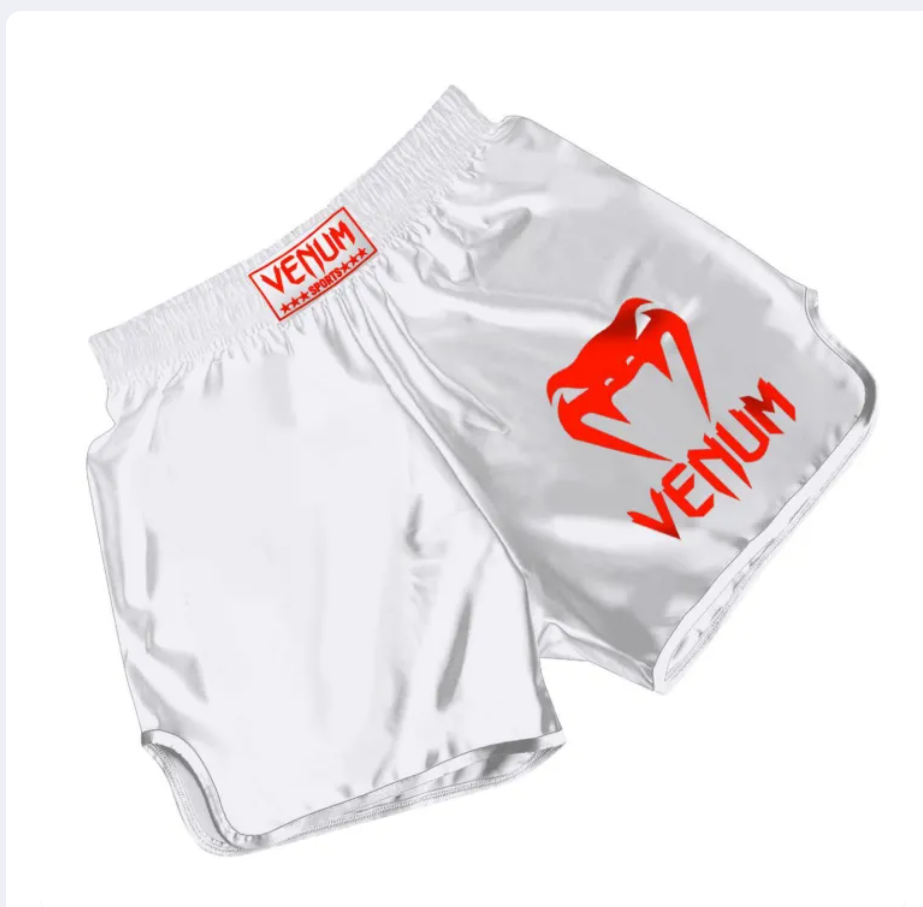 Muay Thai Boxing Shorts, Quick-Dry Training Shorts for MMA and Combat Sports