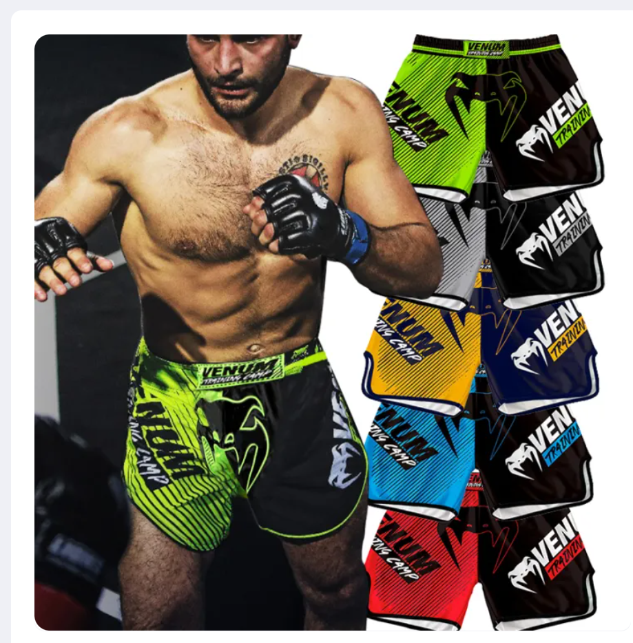 Training Camp Muay Thai Shorts, Quick-Dry MMA & Boxing Training Shorts