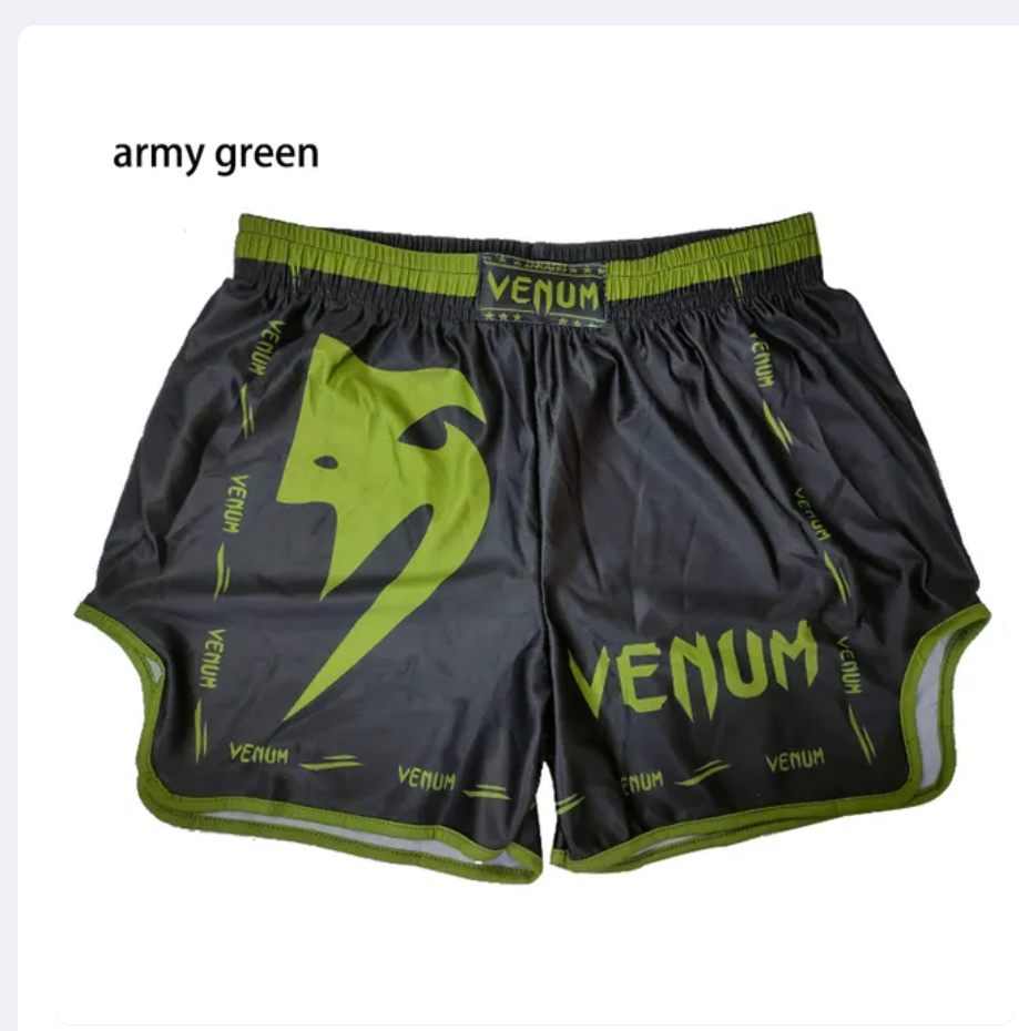 Printed Muay Thai Fighting Shorts, Quick-Dry Combat Sports Training Shorts