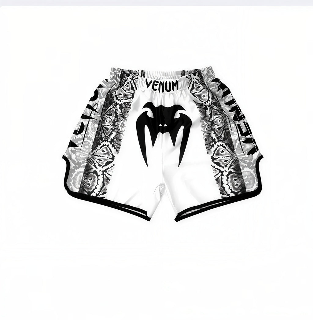 Printed Muay Thai Fighting Shorts, Quick-Dry Combat Sports Training Shorts