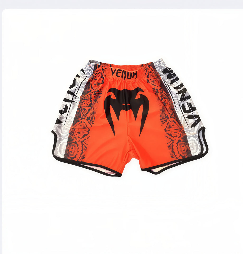 Printed Muay Thai Fighting Shorts, Quick-Dry Combat Sports Training Shorts