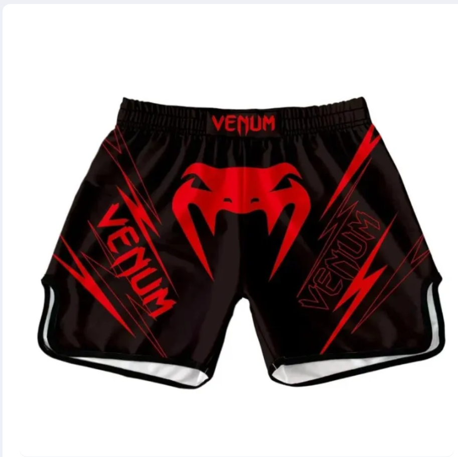 MMA Muay Thai Boxing Shorts, Quick-Dry Lycra Training Shorts