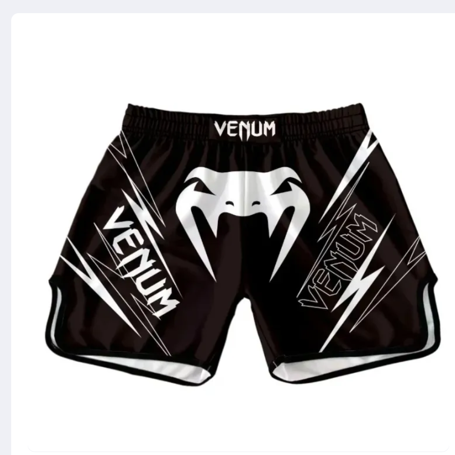 MMA Muay Thai Boxing Shorts, Quick-Dry Lycra Training Shorts