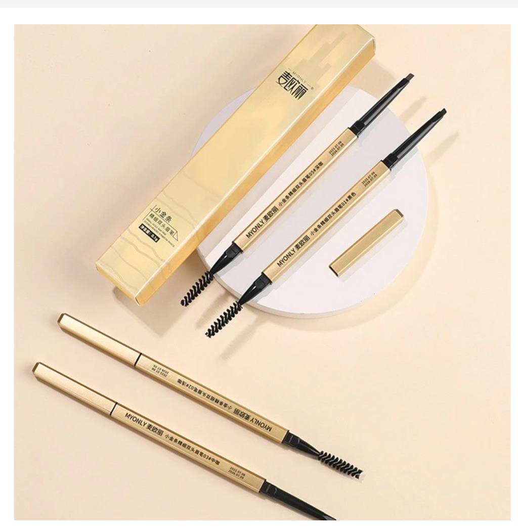 YTL Waterproof Eyebrow Pencil, 2-in-1 Rotating Brow Pencil with Brush