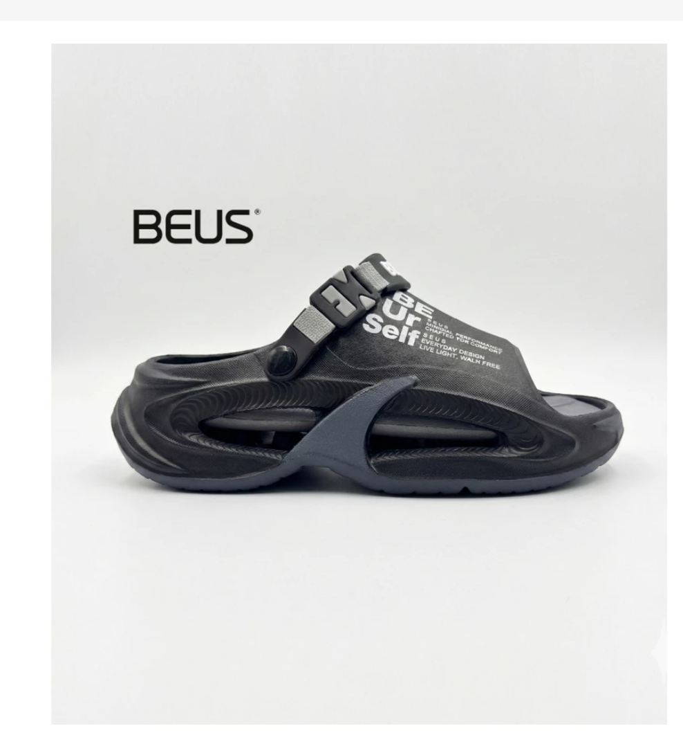 BEUS Men’s Height Boosting EVA Slides – 5cm Thick Sole Sandals